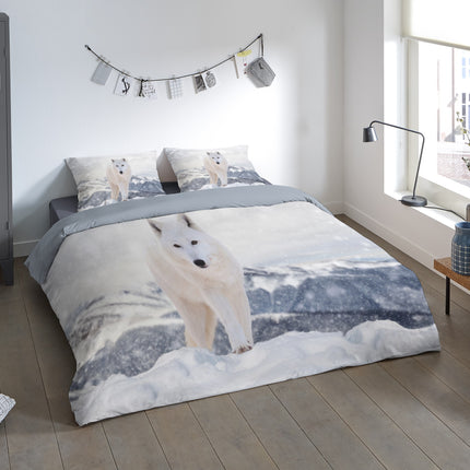 Cheqo® Tweepersoons Dekbedovertrek - 140x220cm - Inclusief Kussenslopen - 100% Microfiber - Donkergrijs Dekbedovertrek