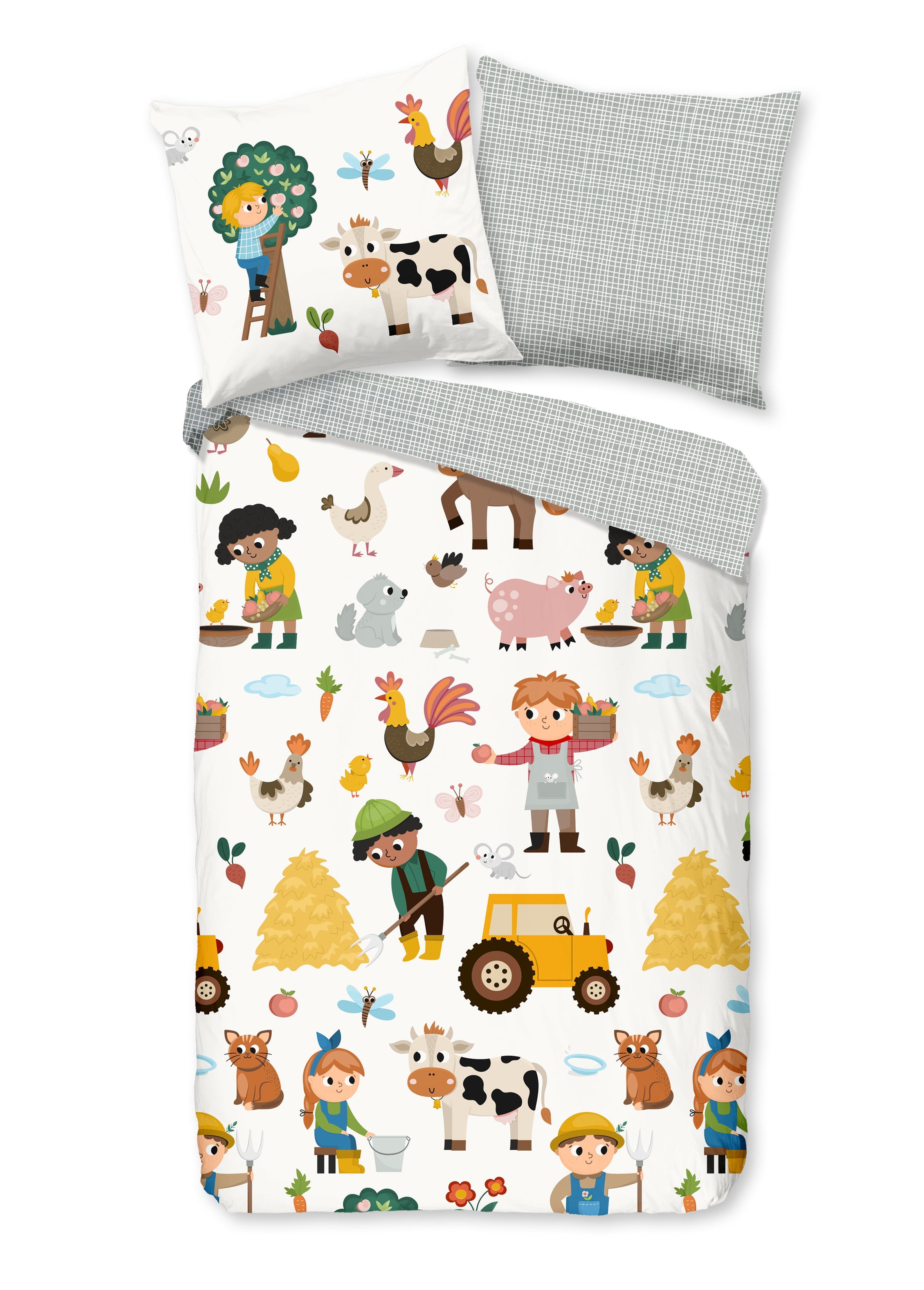 Snoozing Tractor dekbedovertrek - stoer dessin Snoozing Tractor dekbedovertrek - stoer dessin