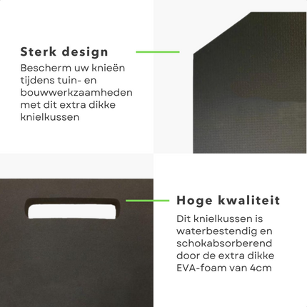 Cheqo® XXL Knielkussen - Kniebescherming - Kniemat - Bouwbescherming - Knie Kussen - Extra Dik Kniebescherming