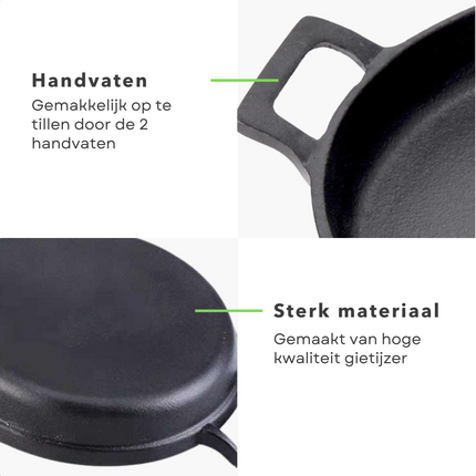 Cheqo® Tapas Cocottes - Braadpan - Gietijzeren Pan - Ovenschotel - Ø20cm Koekenpan
