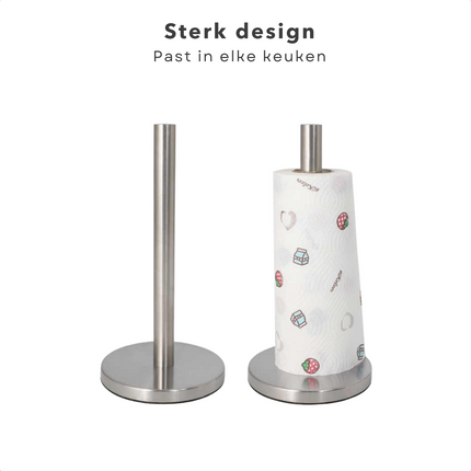 Cheqo® Keukenrolhouder - Rollenhouder - Anti-Slip - RVS Keukenrolhouder