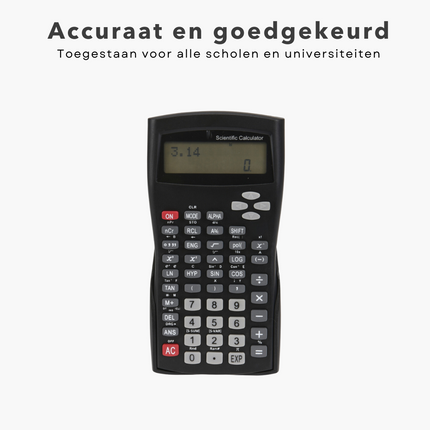 Cheqo® Wetenschappelijke Rekenmachine - Accuraat - Voor Formules en Berekeninen - Calculator Wetenschappelijke Rekenmachine