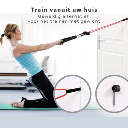 Cheqo® Suspension Trainer - TRX Fitness Band - Expander Set - TRX Trainer - Slingtrainer - Met Opbergtas en 5 Elastieken - 11-delig Suspension trainers