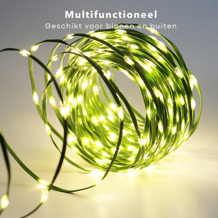 Cheqo® XL Draadverlichting - Kerstverlichting - Kerstlampjes - Kerstboomverlichting -  Lampjes Slinger - Lichtsnoer - LED Lampjes voor Binnen en Buiten - 45 Meter - 1500 LED - Extra Warm Wit Kerstboomverlichting
