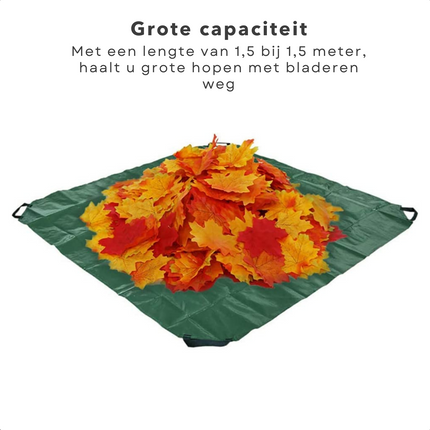 Cheqo® Tuinafvalzeil - Afdekzeil - Tuinafvalzak - Tuinafval Zeil - Bouwzeil - 150x150cm Tuinafvalzak