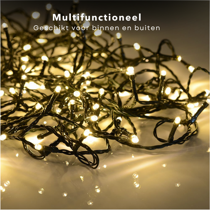 Cheqo® Kerstboomverlichting - Micro Clusterverlichting - Kerstlampjes - Led Verlichting - Kerstverlichting voor Binnen en Buiten - 1800 LED's - 36 Meter - Warm Wit Clusterverlichting