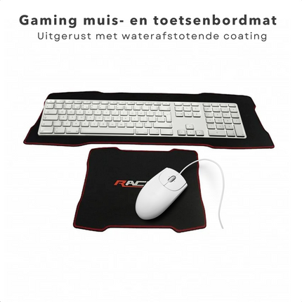 Cheqo® Gaming Muismat Set - Gaming Keyboardmat - 2 Stuks - Keyboard Mat en Muis Mat voor Gamen - Waterafstotend Gaming muismatten