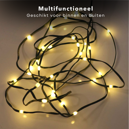 Cheqo® Draadverlichting - Kerstverlichting - Kerstlampjes - Kerstboomverlichting -  Lampjes Slinger - Lichtsnoer - LED Lampjes voor Binnen en Buiten - 36 Meter - 480 LED - Extra Warm Wit Kerstboomverlichting