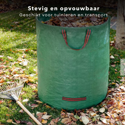 Cheqo® XL Tuinafvalzak - Tuinafval Zak - Tuinafvalemmer - Onkruidzak - Tuinieren - Groenafval Zak - 272 Liter Tuinafvalzak