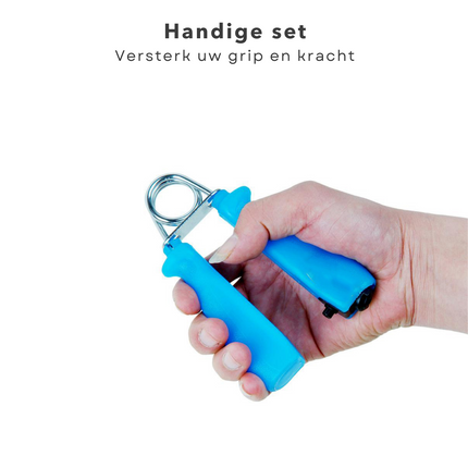 Cheqo® Handtrainers met Teller - Handknijpers - Handgrippers - Handgrips - Knijphalter - Griptraining - Vingertrainer - Onderarm Trainer - Pols Trainer - Knijphalters - 2 Stuks Handtrainer