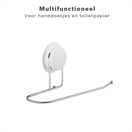 Cheqo® Handdoekhouder - Handdoekrek - Handdoek Houder met Zuignap - Tot 5kg Handdoekhouder
