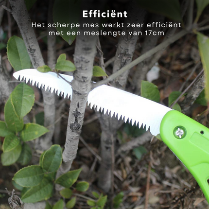 Cheqo® Snoeizaag Set - Takkenzaag - Takkenzaagset - Houtzaag - RVS Zaagblad - 2 Delig Takkenzagen
