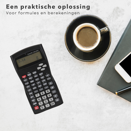 Cheqo® Wetenschappelijke Rekenmachine - Accuraat - Voor Formules en Berekeninen - Calculator Wetenschappelijke Rekenmachine
