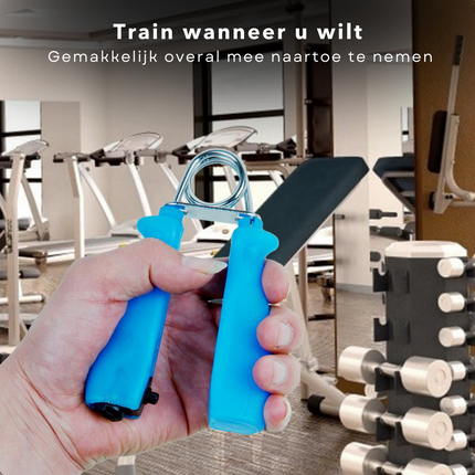 Cheqo® Handtrainers met Teller - Handknijpers - Handgrippers - Handgrips - Knijphalter - Griptraining - Vingertrainer - Onderarm Trainer - Pols Trainer - Knijphalters - 2 Stuks Handtrainer