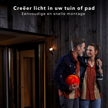 Cheqo® LED Wandlamp Schuin - Buitenlamp - Tuinlamp - Multifunctioneel - 3w - 30.5cm Lang - ø7.6cm - 220-240v - Zonder Adapter Wandlamp