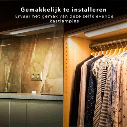 Cheqo® LED Kastlampen met Afstandsbediening - Kastlampjes - Draadloze Kastverlichting - Keukenverlichting - Draadloze Lamp - Zelfklevend - 2 LED - 2 Stuks Kastverlichting