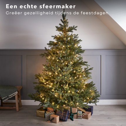 Cheqo® Draadverlichting - Kerstverlichting - Kerstlampjes - Kerstboomverlichting -  Lampjes Slinger - Lichtsnoer - LED Lampjes voor Binnen en Buiten - 9 Meter - 120 LED - Extra Warm Wit Kerstboomverlichting