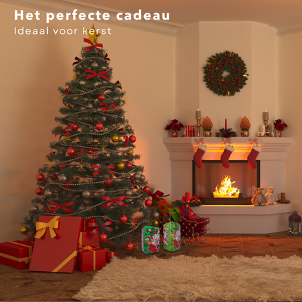 Cheqo® Tom & Jerry Kerstblikken - Voorraadbus - Voorraadpotten - Koektrommel - Kerstdecoratie - Tom en Jerry - 2 stuks Kerstdecoratie