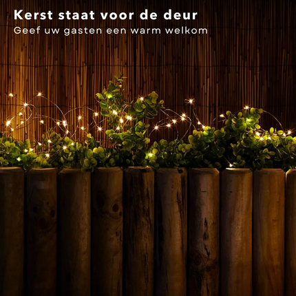 Cheqo® Draadverlichting - Kerstverlichting - Kerstlampjes - Kerstboomverlichting -  Lampjes Slinger - Lichtsnoer - LED Lampjes voor Binnen en Buiten - 24 Meter - 800 LED - Extra Warm Wit Kerstboomverlichting