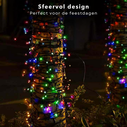 Cheqo® Kerstboomverlichting - Lichtsnoer - Kerstlampjes - Led Verlichting - Kerstverlichting voor Binnen en Buiten - 480 LED's - 36 Meter - Multicolor Kerstboomverlichting
