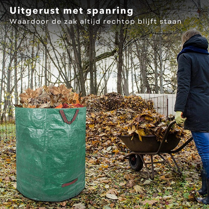 Cheqo® XL Tuinafvalzak - Tuinafval Zak - Tuinafvalemmer - Onkruidzak - Tuinieren - Groenafval Zak - 272 Liter Tuinafvalzak