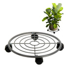 Cheqo® Plantenroller op Wieltjes - Stevig Metaal - Plantentrolley - 35cm Plantenroller