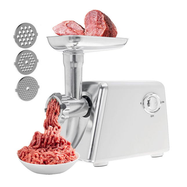 Cheqo® Elektrische Gehaktmolen met Worstenmaker - Vleesmolen - RVS - 1200W Gehaktmolen