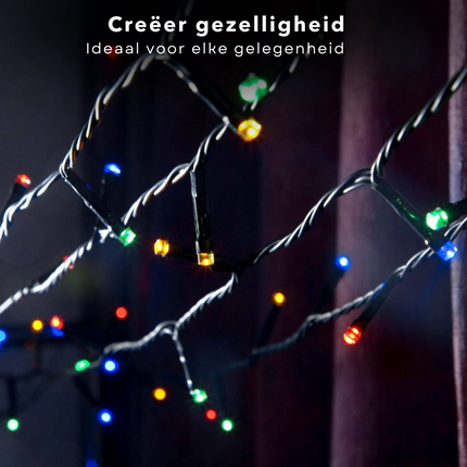 Cheqo® Kerstboomverlichting - Lichtsnoer - Kerstlampjes - Led Verlichting - Kerstverlichting voor Binnen en Buiten - 480 LED's - 36 Meter - Multicolor Kerstboomverlichting