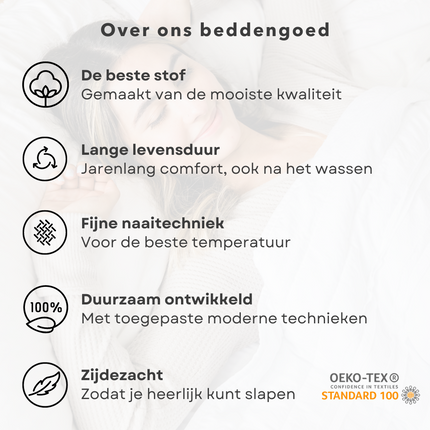 Cheqo® Tweepersoons Dekbedovertrek - 140x220cm - Inclusief Kussenslopen - 100% Microfiber - Lichtgrijs Dekbedovertrek