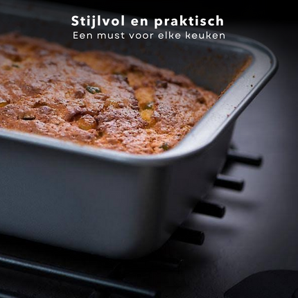 Cheqo® Pannenonderzetter - Panonderzetter - Pannen Onderzetter - Staal - Rechthoek 35x20cm - Met Bescherm Pootjes Panonderzetters